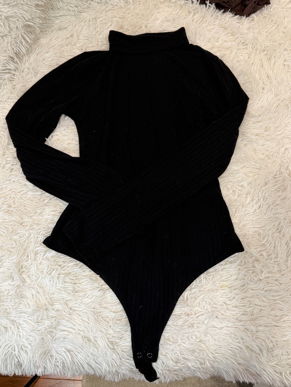 Banana republic Black Ribbed Turtleneck Bodysuit